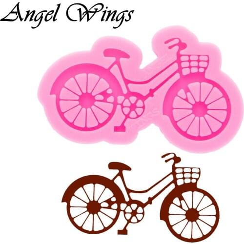 Bicycle Keychain Silicone Molds DIY Necklace Jewelry Shiny Epoxy Resin Mould Custom Wholesale DY0556