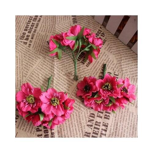 Artificial cherry blossom flower bouquets,silk cherry blossom branches with stamens for diy garland accessories,arrangements