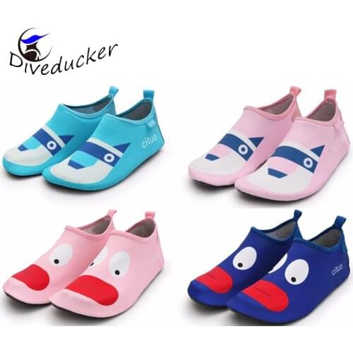 Children Beach Shoes Water Socks Girls and Boys Home Shoes Cute Cartoon Kids Slippers Outdoor Swimming Diving Snorkeling Shoes