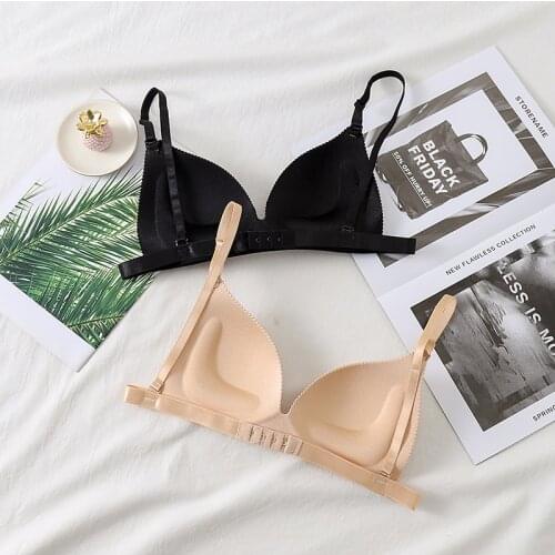 Girl non-trace brief paragraph coat of cultivate ones morality strapless bra with no rims together bra wrapped chest women new