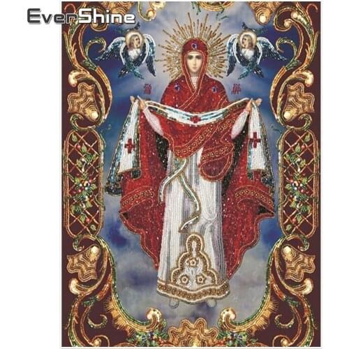 Evershine 5D DIY Diamond Painting Religion Cross Stitch Full Square Diamond Embroidery Portrait Diamond Mosaic Home Decor
