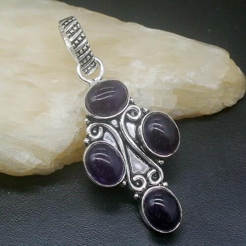 Gemstonefactory Jewelry Big Promotion 925 Silver Gorgeous Unique Purple Charoite Women Ladies Gifts Necklace Pendant 0494