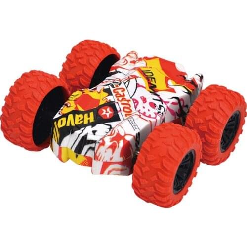 Graffiti Crawler Car Inertia Double Slide Stunt Car Four Wheel Drive Off-Road Model Anti-Collision Vehicle Flips Cars
