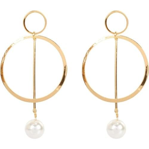 HaHaGirl Fashion Geometric Drop Earrings For Women Gold Color Drop Dangle Earings Modern Female Trendy Party Jewelry