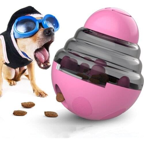 Interactive Dog Cat Food Treat Ball Toy Pet Funny Shaking Leakage Food Container Puppy Slow Food Bowl Feeder Pet Tumbler Toys