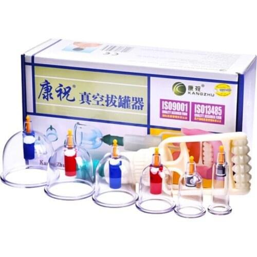 JYTOP 6Pcs Massage Jar Vacuum Cupping Massage Cup Set Body Care Manual Massage Tool