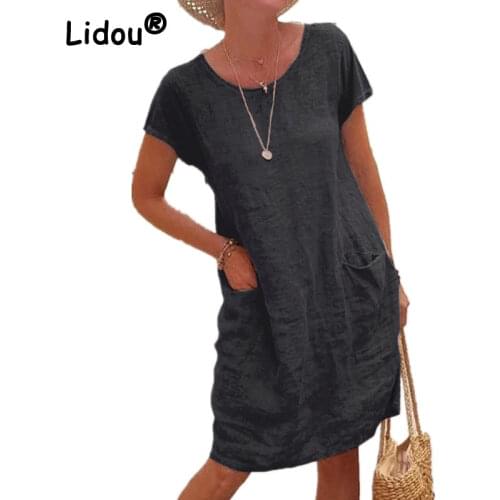LIDOU Summer Short Sleeve Dresses