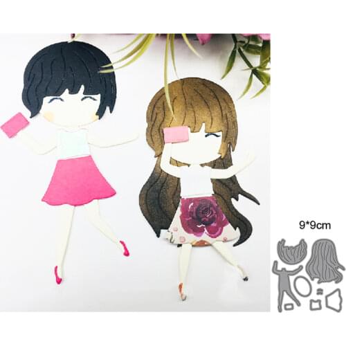 Craft dies cute little girl Metal Cutting Dies for Scrapbooking dies DIY Photo Cards Making Embossing Die Cut stencils dies 2020
