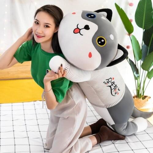 Cute Plush Stuffed Big Husky Dog Animal Toys Dolls Plush Pillow Cushion Baby Kids Birthday Gifts Home Decoration