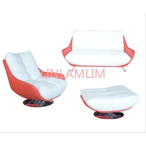 Living Room Sofa set minimalist modern sofa real genuine cow leather sectional sofa muebles de sala moveis para casa 1+2+ottoman