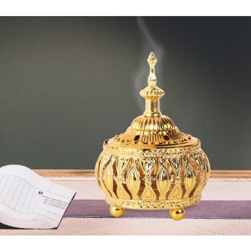 Middle Eastern European Incense Burner Stick Holder Metal Sandalwood Censer Incense Burner Buddhism Home Yoga Studio Craft Decor