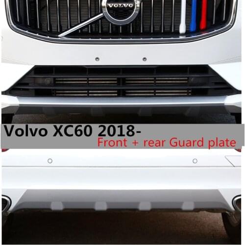 For Volvo XC60 2018 2019 Front+Rear Bumper Protector Guard Skid Plate High Quality ABS Chrome Auto Accessories