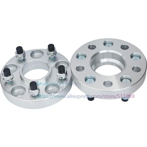 2 30mm PCD 5X100 57.1mm 14x1.5 Wheel Widened Flange Car Wheel Hub Spacer For Volkswagen Golf City, Bora,CrossFox