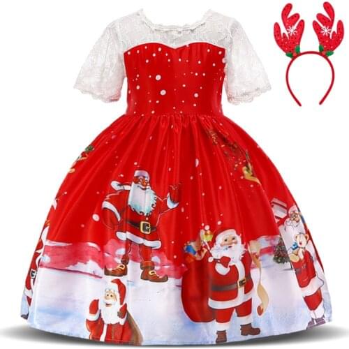 Christmas Halloween Cosplay Costumes Vestidos Children Birthday Party Carnival Fancy Princess Summer Dress Baby Girls Clothes