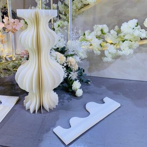 Folding Paper Roman Column Curve Table Dessert Table Window Beauty Chen Decoration Booth Wedding Road Guide Props