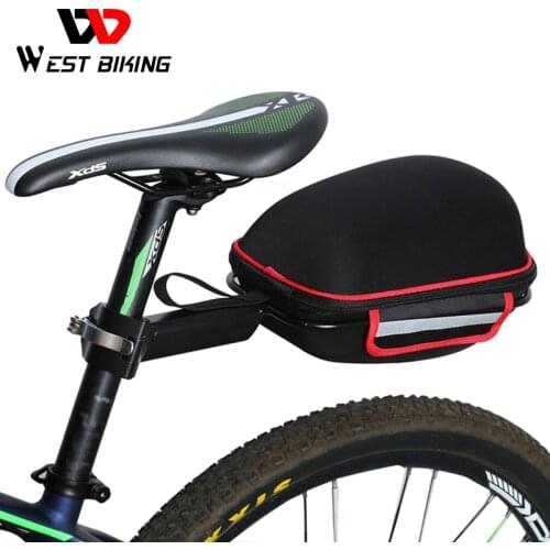 WEST BIKING Cycling Bag Bike Rear Bag Reflective Waterproof Rain Cover Mountain Bike Cycling Tail Extending Saddle Bicycle Bag