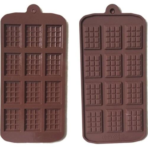 12 Cavity Waffle Silicone Chocolate Mold for Kitchen Candy Jelly Pudding Dessert Cakes Baking Tray Bakeware Decorating Tools