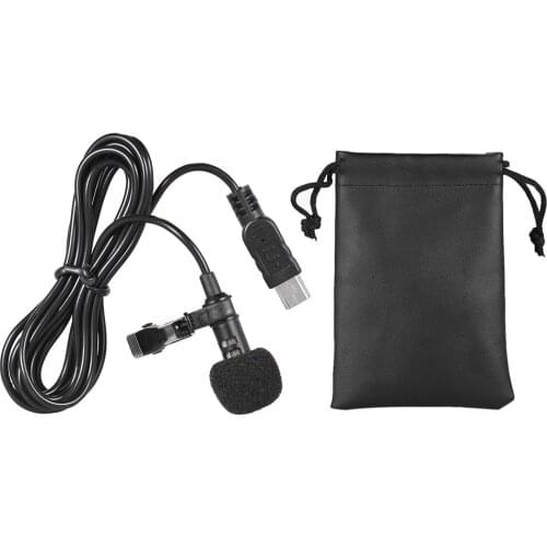 150cm Professional Mini USB Omni-Directional Stereo Mic Microphone with Collar Clip for Gopro Hero 3 3+ 4