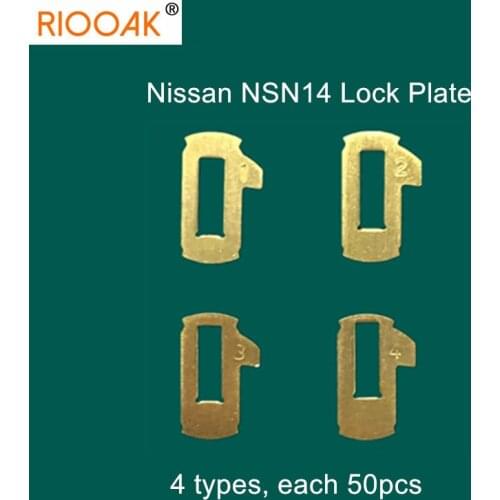 200pcs/lot NSN14 Car Lock Reed Plate For Nissan Car Door Lock Repair Kits Brass Material 4 Models Each 50pcs