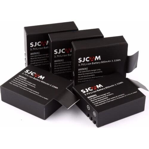 5Pcs 900mAh Sj4000 Battery Rechargeable Li-ion Spare Batteries Sports Action Camera Accessories For Sj4000