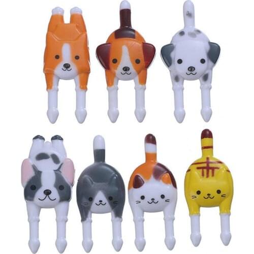 7 Pcs Animal Fruit Picks Multi-purpose Safe Plastic Animal Fruit Food Picks Bento Box Picks for Kids