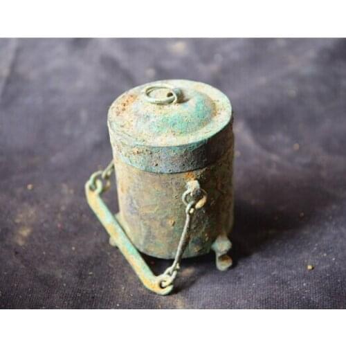 Antique pure bronze pot collection canned ashtray sculpture, decorative accessories free of freight