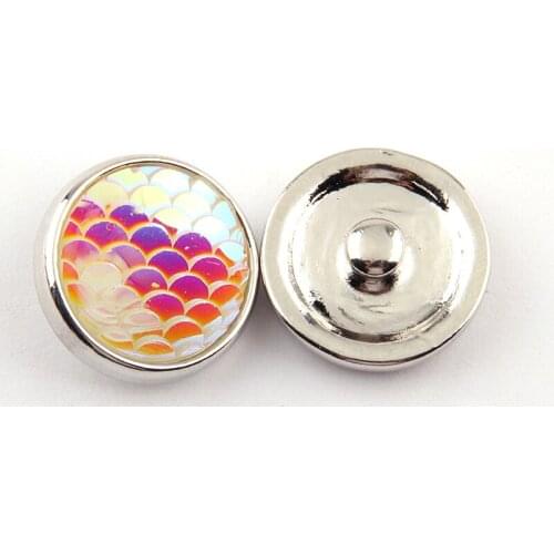 Free shipping hot selling 1.8-2cm shiny alloy fish scale charm DIY button metal charms