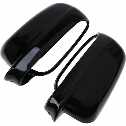Side Wing Mirror Caps for VW JETTA MK4 2000-2005 Bora PASSAT B5 1998-2001 GOLF IV GTI 4 Black Rearview Cover Rabbit Polo PAIR