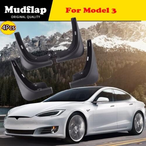 Mud Flaps For Tesla Model 3 Accessories Splash Guards Fender Matte Black Mudguards 2017 2018 2019 2020