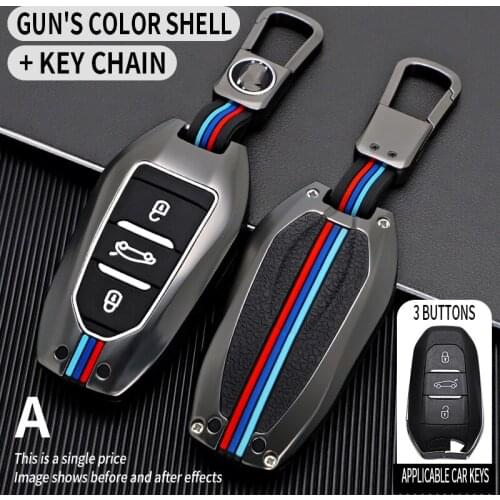 2019 smart remote car key fob case cover for Peugeot 508 301 2008 3008 4008 407 408 Citroen C5 C6 C4L CACTUS C3XR DS Keychain