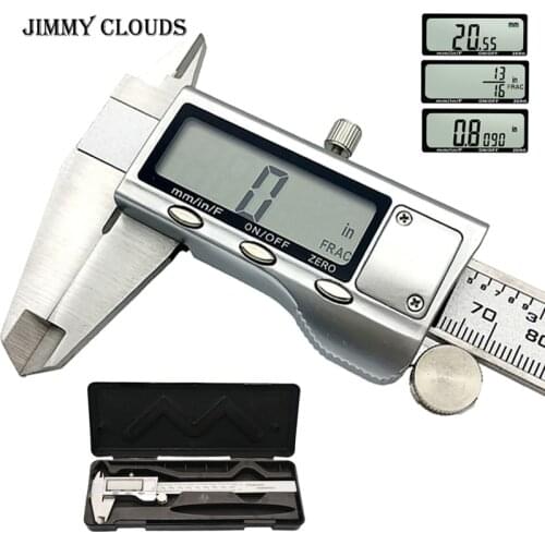 Digital Caliper Ruler Vernier Caliper Stainless Steel Caliper 6"-150mm Measuring Instrument Vernier Calipers Measuring Tool