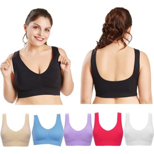 Double Layer Large Size Seamless Rimless Vest Style No Trace Bras