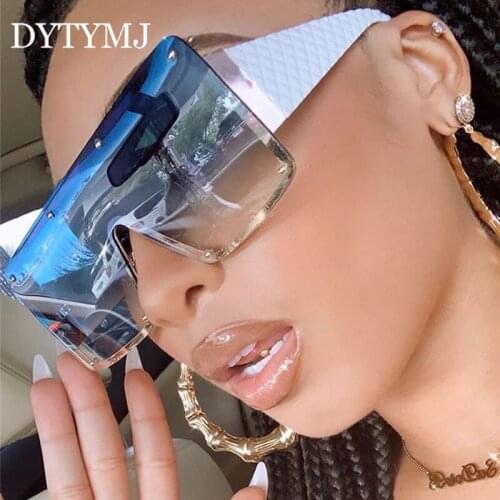 DYTYMJ Oversized Sunglasses Fashion Gradient Sun Glasses for Women Vintage High Quality Sunglasses Mirror Gafas De Sol Mujer