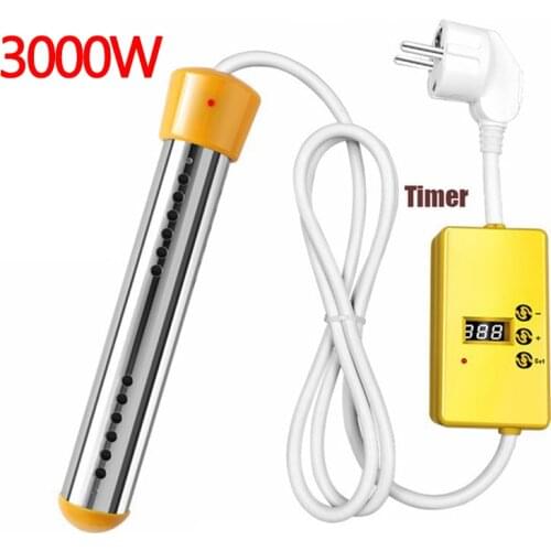 3000W Electric Heater Boiler Water Heating Element Portable Immersion Suspension Bathroom Swimming Pool EU Plug 220V
