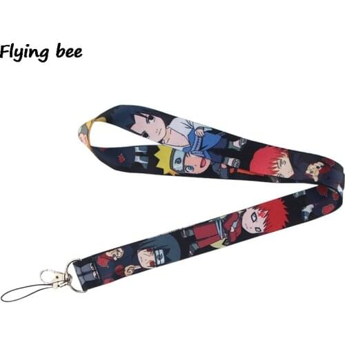 Flyingbee Anime boy Lanyard Phone Rope Keychains Phone Lanyard for Keys ID Card Cartoon Lanyards For Men Women X0399