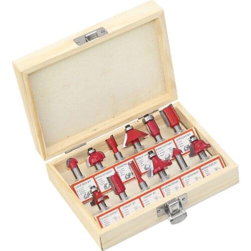 15pcs 8mm 1/4 1/2 Inch Milling Cutter Woodworking CNC Bit Knife Metal Wood Tool