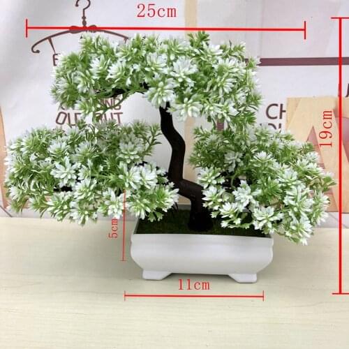 Ganoderma Tree Lotus Pine Tree Simulation Flower Artificial Plant Bonsai Fake Green Pot Plants Ornaments Home Decor Craft