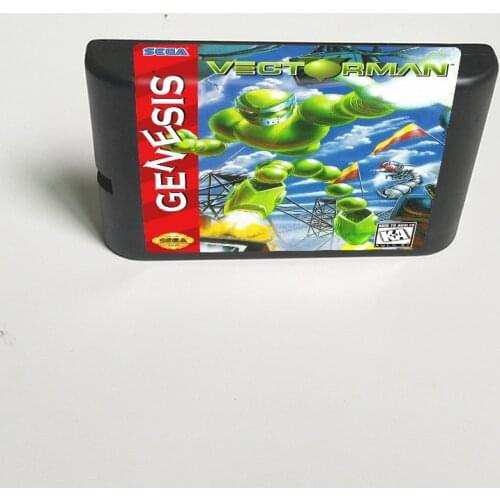 Vectorman - 16 Bit MD Game Card for Sega Megadrive Genesis Video Game Console Cartridge