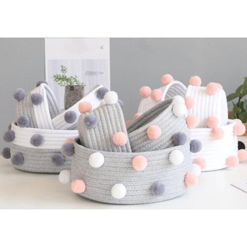 Cosmetic Box Lovely Nice-looking Stable Sundries Box Cotton Rope Woven Storage Basket Organization