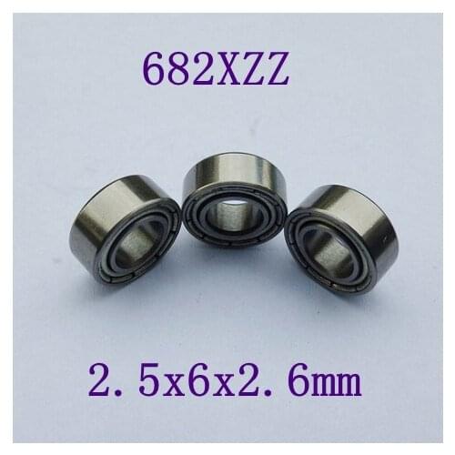 200pcs 682XZZ miniature ball bearing 682X 2.5*6*2.6 shielded cover deep groove ball bearings 2.5x6x2.6 mm