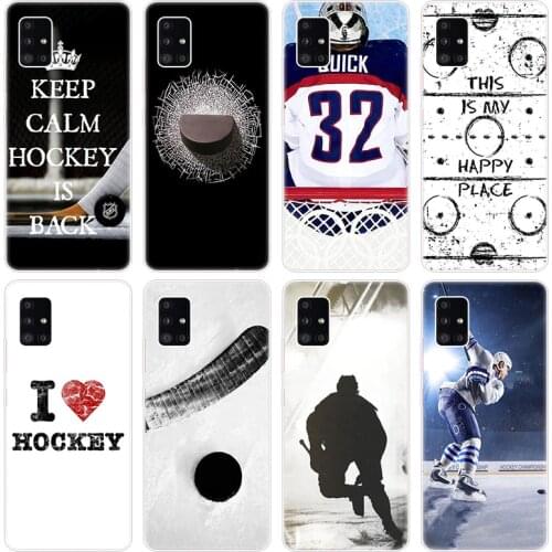 Ice Hockey Soft Case for Samsung Galaxy A12 A02 A03S A21S A22 A32 A52 A72 A82 Quantum 2 S21 Plus FE Ultra M02S M12 Cover