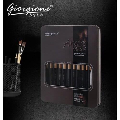 Watercolor pen 12 iron box watercolor gouache nylon wool brush set wholesale gift box master