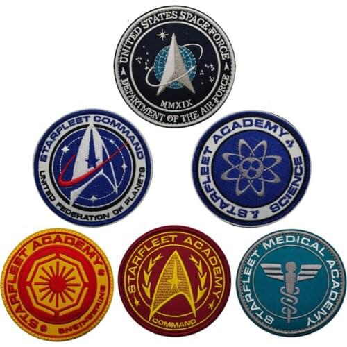 Starfleet Academy Badge Embroidery Patches United States Space Force MilitaryTactical Patch Armbands Sewings Appliques