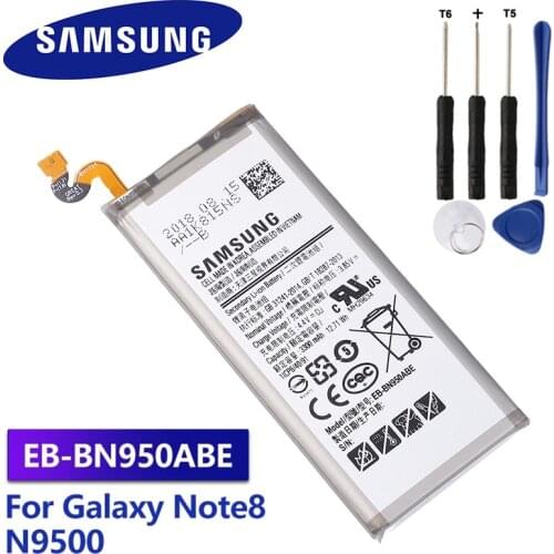 Original EB-BN950ABE Battery For Samsung GALAXY Note 8 Note8 N9500 N9508 N950F Project Baikal EB-BN950ABA Phone Battery 3300mAh