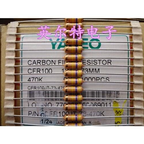 Original new 100% carbon film resistance 1W 470K 1W470K volume 4*12MM (Inductor)