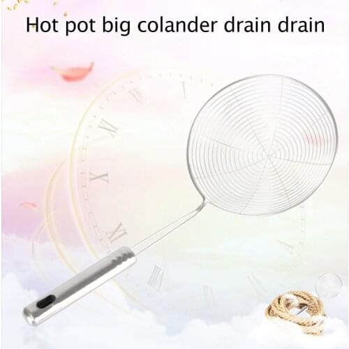 Spicy Noodle Handle Mesh Drain Stainless Steel Skimmer Hot Pot Large Filter Net Food Filter Cookware Colander Fried Filter