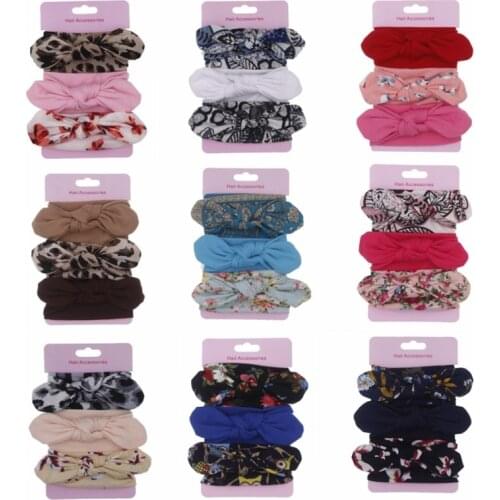 Fashion baby headband Newborn Bowknot knotted rabbit ears hairband childrens photo cute headwear hair accessories 3pcslot