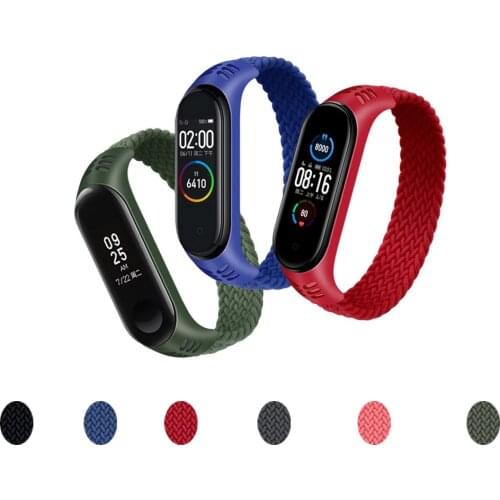 Strap For Xiaomi Mi Band 5 4 3 Nylon Wristband Bracelet Replacement For Xiaomi Band 4 MiBand 5 4 3 Wrist Color nylon watchstrap