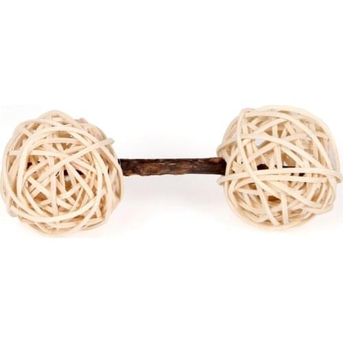 Rattan Ball Cat Toy Teeth Cleaning Silvervine Stick Cat Bell Ball Cat Chew Toy Natural Catnip Pet Cat Molar Toothpaste Stick