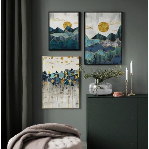 Nordic Abstract Geometric lines Wall Art Print Paper Painting Nordic Posters And Prints Wall Pictures For Living Room Decor